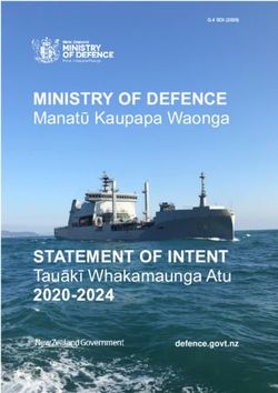 MINISTRY OF DEFENCE Manatῡ Kaupapa Waonga - STATEMENT OF INTENT - The Ministry of Defence