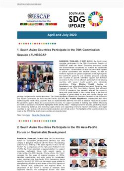 April and July 2020 1. South Asian Countries Participate in the 76th Commission Session of UNESCAP - United Nations ESCAP