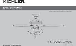 INSTRUCTION MANUAL - 52" RENEW PREMIER - Kichler Lighting