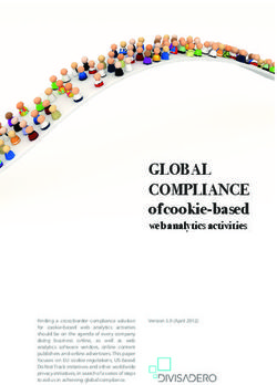 Global cookie-bassed web analytics activities
