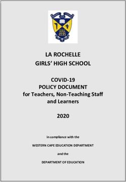 LA ROCHELLE GIRLS' HIGH SCHOOL COVID-19 POLICY DOCUMENT - for Teachers, Non-Teaching Staff and Learners 2020