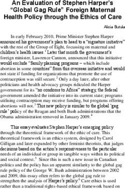 An Evaluation of Stephen Harper's "Global Gag Rule" Foreign Maternal Health Policy through the Ethics of Care