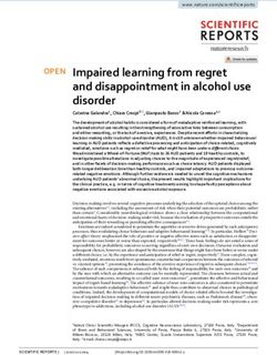 Impaired learning from regret and disappointment in alcohol use disorder - Nature