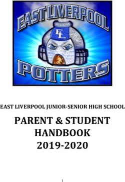 PARENT & STUDENT HANDBOOK - 2019-2020 EAST LIVERPOOL JUNIOR-SENIOR HIGH SCHOOL - East Liverpool City ...