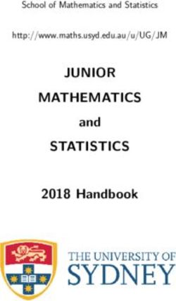 JUNIOR MATHEMATICS STATISTICS - and 2018 Handbook - School of Mathematics and Statistics