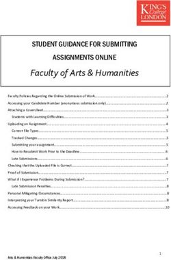 Faculty of Arts & Humanities - STUDENT GUIDANCE FOR SUBMITTING ASSIGNMENTS ONLINE