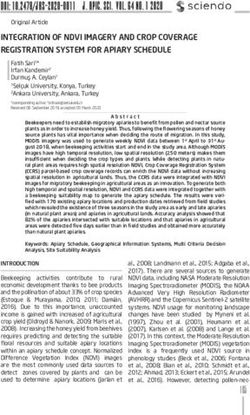 INTEGRATION OF NDVI IMAGERY AND CROP COVERAGE REGISTRATION SYSTEM FOR APIARY SCHEDULE - Sciendo