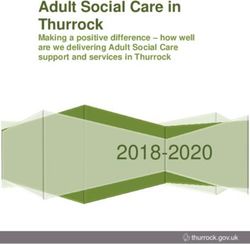 2018-2020 Adult Social Care in Thurrock Making a positive difference - how well are we delivering Adult Social Care support and services in ...