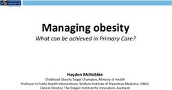 Managing obesity What can be achieved in Primary Care? - Conference Innovators