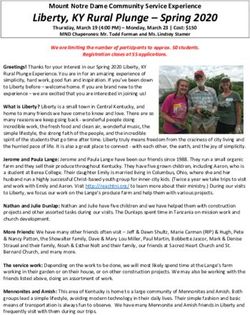 Liberty, KY Rural Plunge - Spring 2020 - Mount Notre Dame Community Service Experience - Mount Notre Dame ...