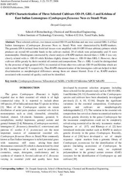 RAPD Characterization of Three Selected Cultivars OD-19, GRL-1 and Krishna of East Indian Lemongrass (Cymbopogon flexuosus Nees ex Steud) Wats