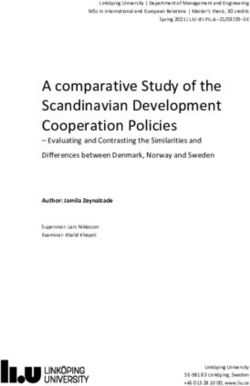 A COMPARATIVE STUDY OF THE SCANDINAVIAN DEVELOPMENT COOPERATION POLICIES - DIVA