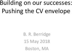 Building on our successes: Pushing the CV envelope - B. R. Berridge 15 May 2018 Boston, MA