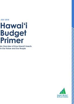 Budget Primer JULY 2018 Hawaiʻi - An Overview of How Hawaiʻi Invests in Our Future and Our People - Hawai'i Budget & Policy Center