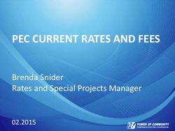 PEC CURRENT RATES AND FEES - Brenda Snider Rates and Special Projects Manager
