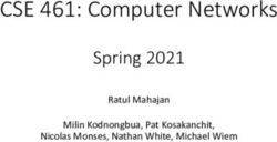 CSE 461: Computer Networks - Spring 2021 Ratul Mahajan Milin Kodnongbua, Pat Kosakanchit, Washington