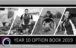 YEAR 10 OPTION BOOK 2019 - BOTANY DOWNS Secondary College