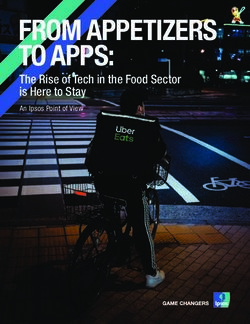 FROM APPETIZERS TO APPS: The Rise of Tech in the Food Sector is Here to Stay An Ipsos Point of View