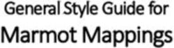 Marmot Mappings General Style Guide for