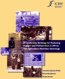 A Leadership Strategy for Reducing Hunger and Malnutrition in Africa: The Agriculture-Nutrition Advantage - Charlotte Johnson-Welch Kerry ...