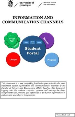 INFORMATION AND COMMUNICATION CHANNELS