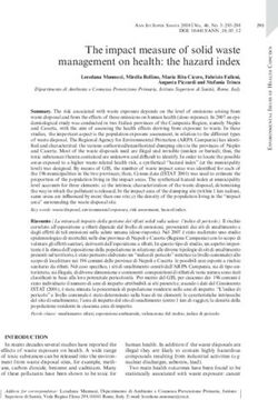 The impact measure of solid waste management on health: the hazard index