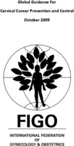 Global Guidance For Cervical Cancer Prevention and Control October 2009