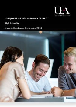 PG Diploma in Evidence Based CBT IAPT High Intensity - Student Handbook September 2018 - UEA