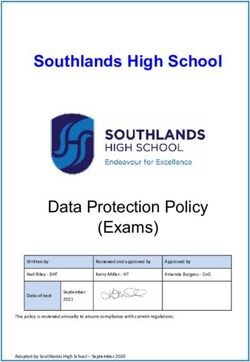 Southlands High School - Data Protection Policy (Exams)