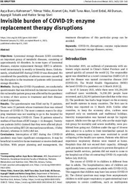 Invisible burden of COVID-19: enzyme replacement therapy disruptions - De Gruyter
