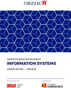 INFORMATION SYSTEMS COURSE OUTLINE 2018-2020 - DreamApply