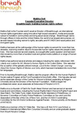 Mallika Dutt Founder/Executive Director Breakthrough: building human rights culture