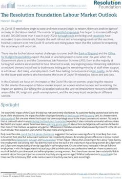 The Resolution Foundation Labour Market Outlook