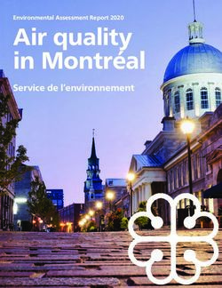 Air quality in Montr&eacute;al - Service de l'environnement Environmental Assessment Report 2020
