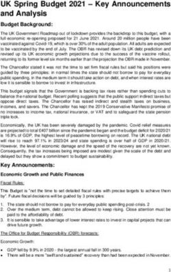 UK Spring Budget 2021 - Key Announcements and Analysis - CIMA