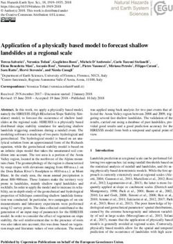Application of a physically based model to forecast shallow landslides at a regional scale - NHESS
