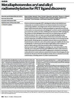 Metallaphotoredox aryl and alkyl radiomethylation for PET ligand discovery - Princeton ...