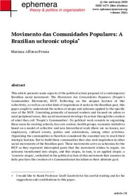 Movimento das Comunidades Populares: A Brazilian uchronic utopia* - Ephemera Journal
