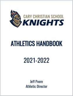 ATHLETICS HANDBOOK 2021-2022 - Jeff Poore Athletic Director - Cary Christian School