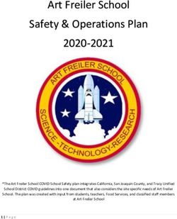 Art Freiler School Safety & Operations Plan 2020-2021