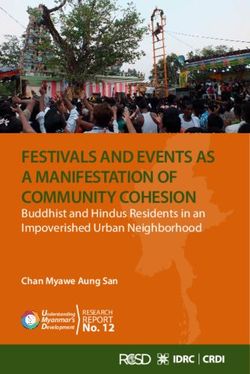 FESTIVALS AND EVENTS AS A MANIFESTATION OF COMMUNITY COHESION - Buddhist and Hindus Residents in an Impoverished Urban Neighborhood
