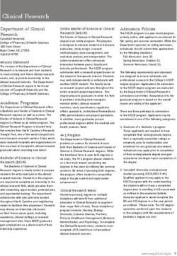 Clinical Research Department of Clinical Research