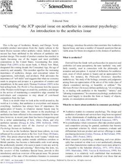 "Curating" the JCP special issue on aesthetics in consumer psychology: An introduction to the aesthetics issue