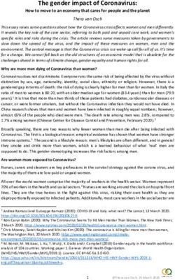 The gender impact of Coronavirus