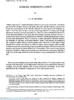 SAMUEL JOHNSON'S GOUT - Cambridge University Press