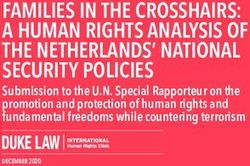 FAMILIES IN THE CROSSHAIRS: A HUMAN RIGHTS ANALYSIS OF THE NETHERLANDS' NATIONAL SECURITY POLICIES - Submission to the U.N. Special Rapporteur on ...
