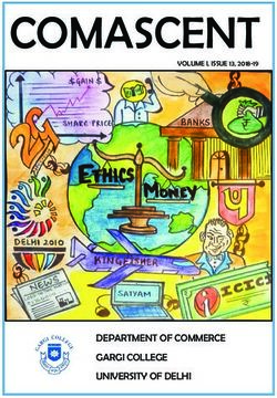 COMASCENT - DEPARTMENT OF COMMERCE GARGI COLLEGE UNIVERSITY OF DELHI - VOLUME I, ISSUE 13, 2018-19