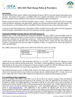 2021-2022 Meal Charge Policy & Procedures - IDEA Public ...