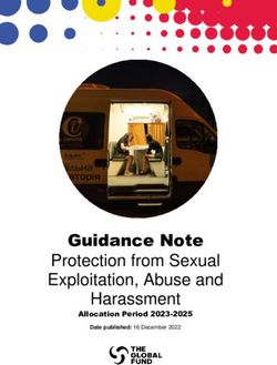 Protection from Sexual Exploitation, Abuse and Harassment - Guidance Note Allocation Period 2023-2025