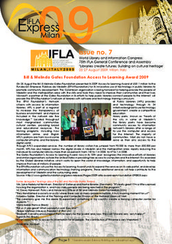 Bill & Melinda Gates Foundation Access to Learning Award 2009